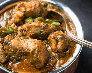HOMEMADE SAAG AND LAMB    